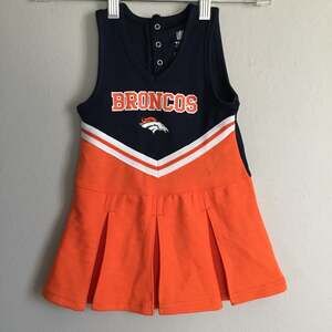 Denver Broncos Baby/Toddler Cheerleader Dress 2T Girls Orange Navy NFL Football